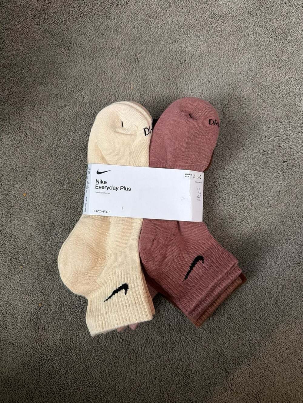 Nike Dri-FIT Everyday Plus Cushion Crew Socks Dri-Fit - 6 Pack - Multi Color - L